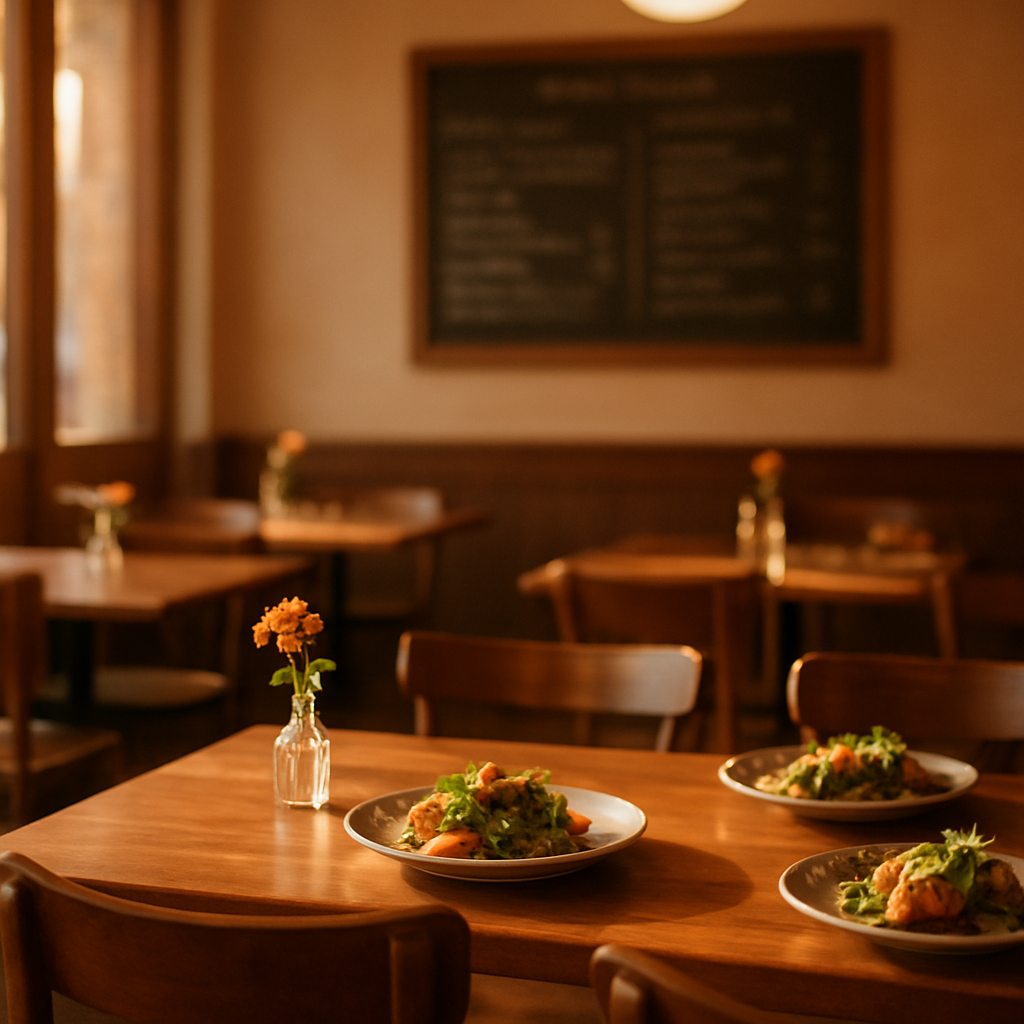Inside Olmo & Vine, a local restaurant